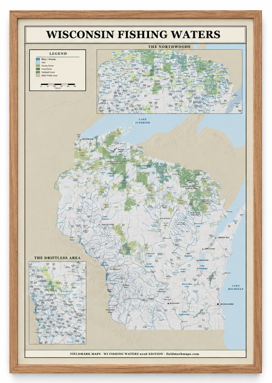Wisconsin Fishing Waters Map (2026 Edition)