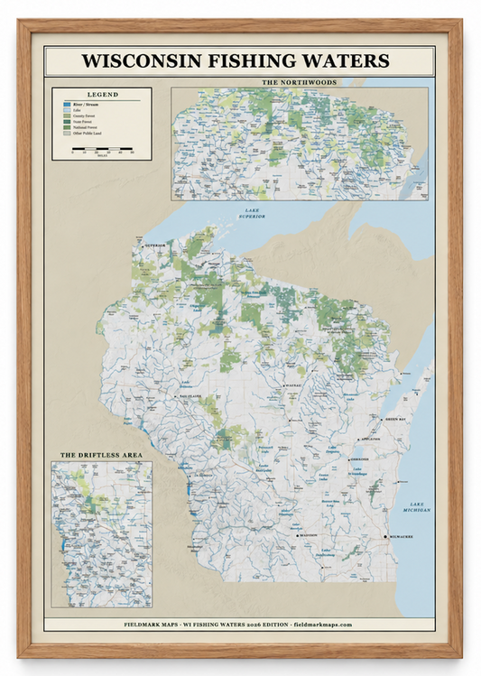 Wisconsin Fishing Waters Map (2026 Edition)